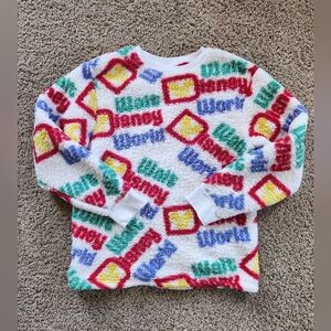 Walt Disney World Sherpa Plush Fleece Pullover Sweater Size Medium